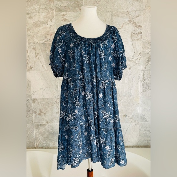 TORRID Chambray Floral Short Sleeve Dress - Picture 2 of 8
